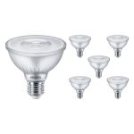 Fordelspakning 6x Philips Master Value LED Pære Reflektor E27 PAR30 9.5W 820lm 25D - 940 kald hvit | beste fargegjengivelse - dimbar - erstatter 75W