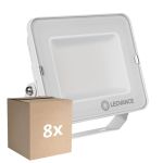 Fordelspakning 8x Ledvance LED flomlys Kompakt Hvit 50W 5000lm 100D - 840 kald hvit | IP65 - symmetrisk 