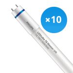 Fordelspakning 10x Philips LED Lysrør T8 MASTER (EM/Mains) Ultra Output 14.7W 2500lm - 840 kald hvit | 120cm - erstatter 36W