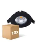 Fordelspakning 10x Noxion LED Vippbar Slim Spot svart 6W 550lm - 930 varm hvit | Utskjæring 75mm - IP54 - beste fargegjengivelse 